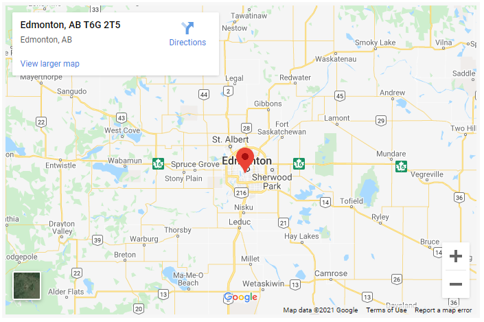 PTSA Edmonton Map